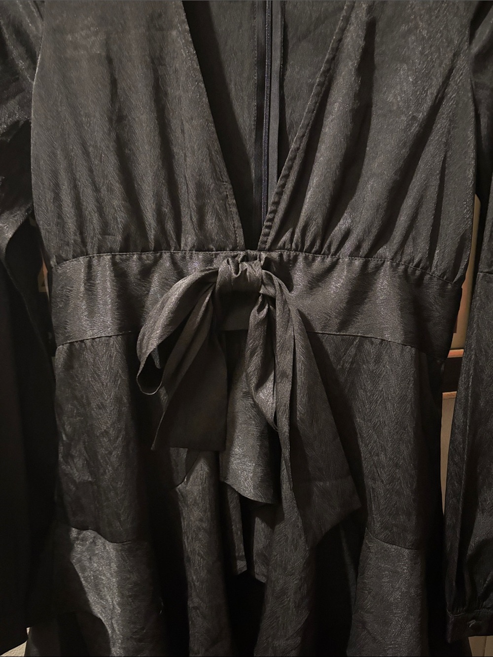 Stories Black Ruffled Mini Dress - Picture 6 of 10